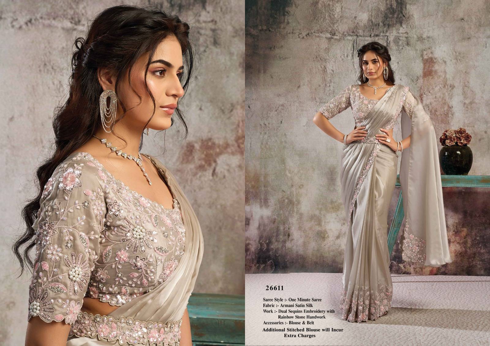 MOHMANTHAN SELENE by Mahotsav 26601 to 26616 Series Indian Traditional Bridal Wear Collection Beautiful Stylish Fancy Colorful Party Wear & Occasional Wear Silk Sarees At Wholesale Price